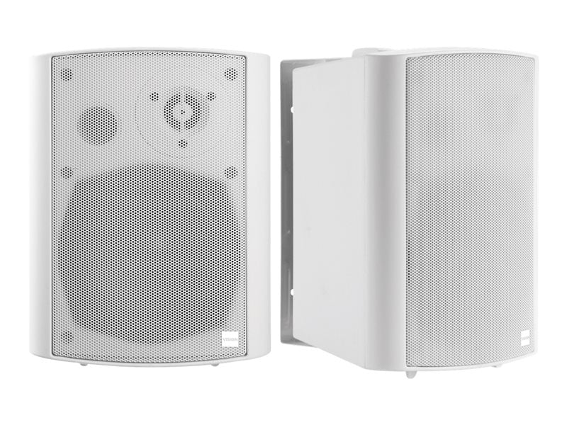 VISION Professional Active 5.25" Wall Speakers - LIFETIME WARRANTY - 2 x 15w (RMS) - 2-way - 1 x minijack input / 1 x 2-Phono input (summed) - white - DRWORKS